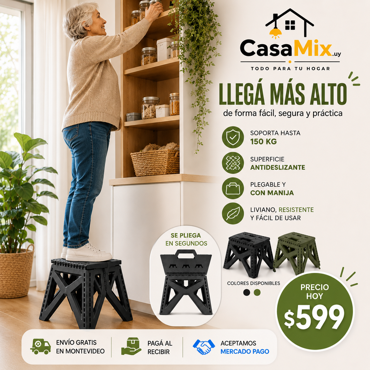 Banco plegable