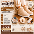 Pantuflas Botitas de Corderito